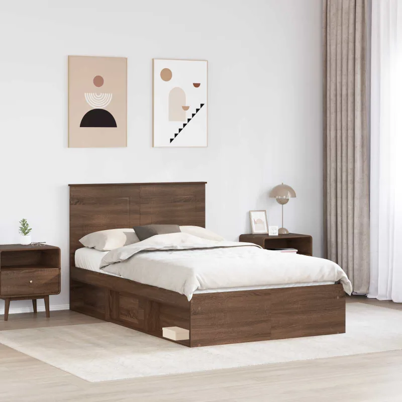 Lovos rėmas Rudas ąžuolas 120 x 190 cm Kietos pušies mediena