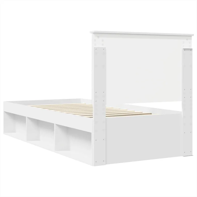 Lovos rėmas Balta 100 x 200 cm Kietos pušies mediena