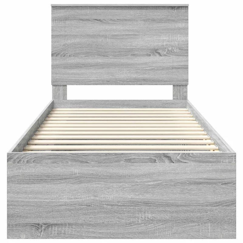 Lovos rėmas Pilkas Sonoma 90 x 190 cm Kietos pušies mediena
