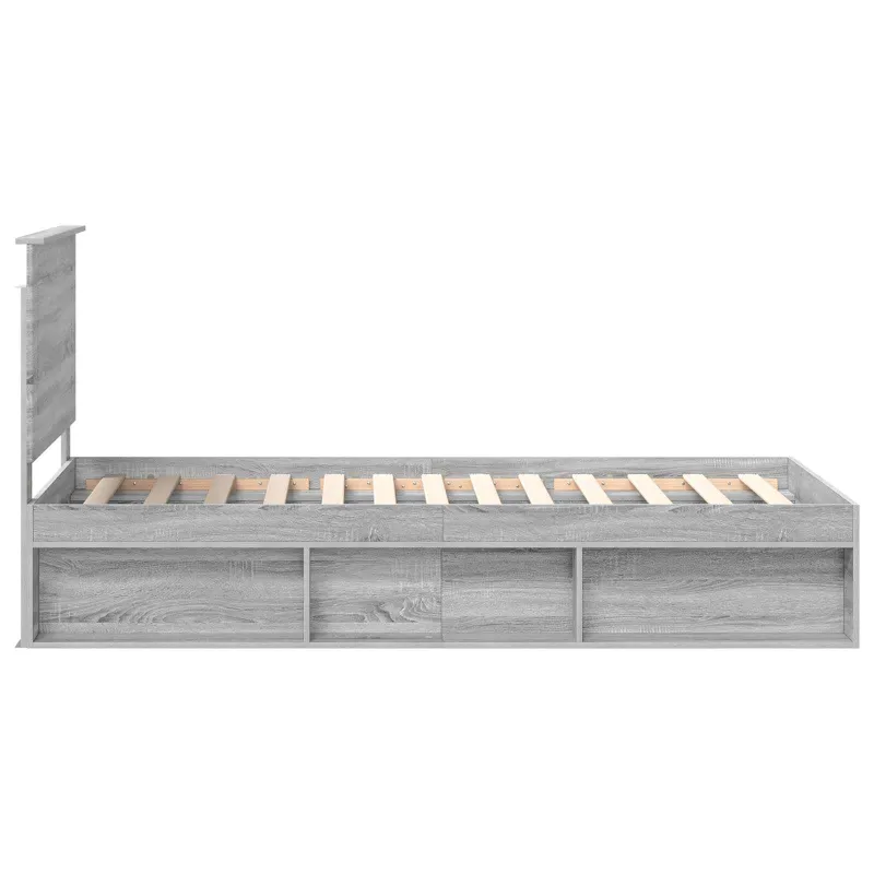Lovos rėmas Pilkas Sonoma 90 x 190 cm Kietos pušies mediena
