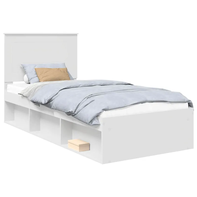 Lovos rėmas Balta 90 x 200 cm Kietos pušies mediena