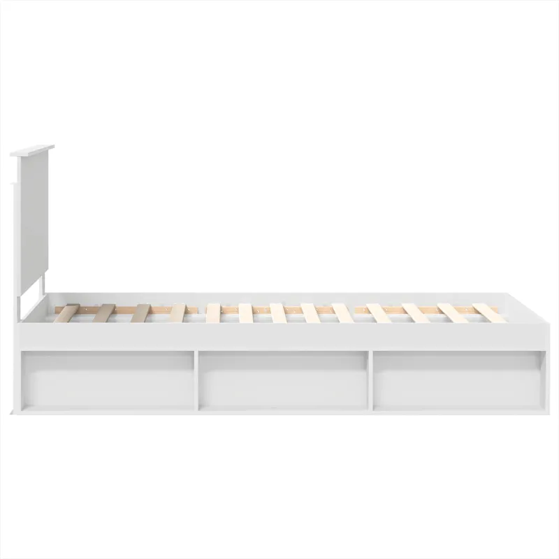 Lovos rėmas Balta 90 x 200 cm Kietos pušies mediena