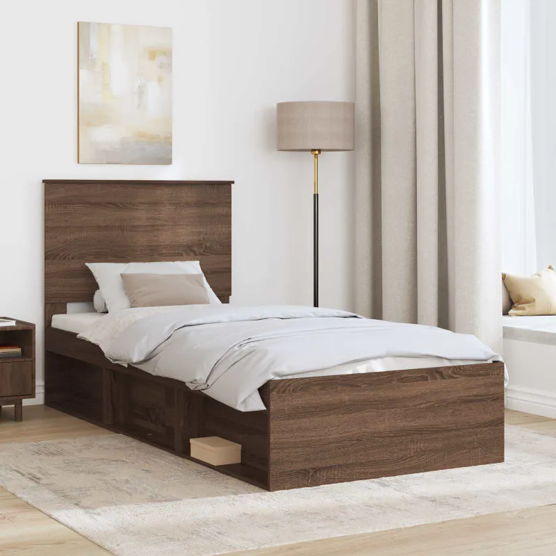Lovos rėmas Rudas ąžuolas 75 x 190 cm Kietos pušies mediena