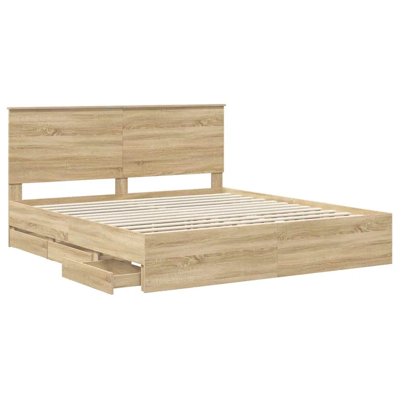 Lovos rėmas Sonoma ąžuolas 200 x 200 cm Inžinerinė mediena
