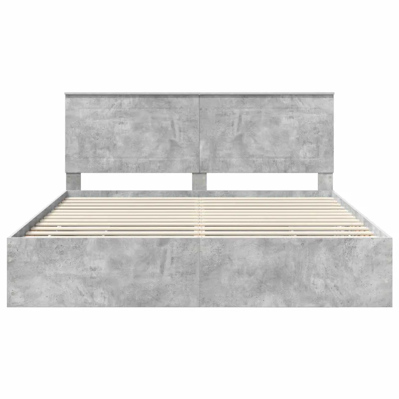 Lovos rėmas Betono pilka 200 x 200 cm Inžinerinė mediena