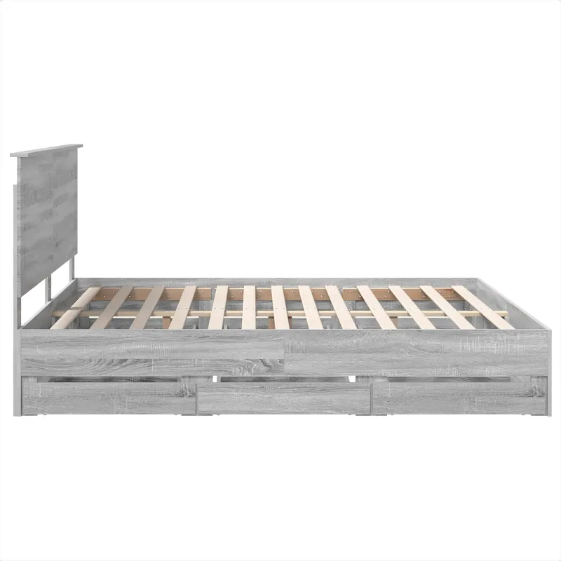 Lovos rėmas Pilkas Sonoma 200 x 200 cm Inžinerinė mediena