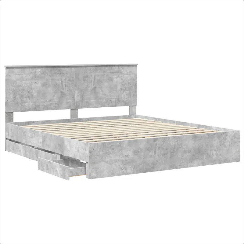 Lovos rėmas Betono pilka 180 x 200 cm Inžinerinė mediena