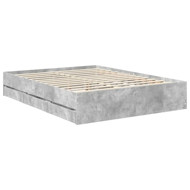 Lovos rėmas Betono pilka 150 x 200 cm Inžinerinė mediena