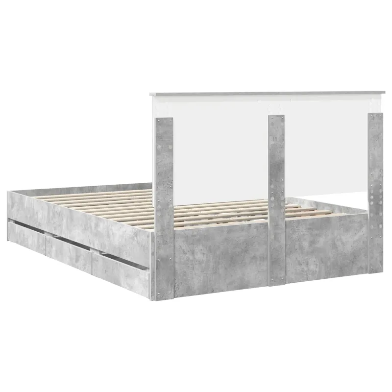 Lovos rėmas Betono pilka 140 x 190 cm Inžinerinė mediena