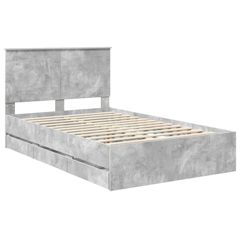 Lovos rėmas Betono pilka 135 x 190 cm Inžinerinė mediena