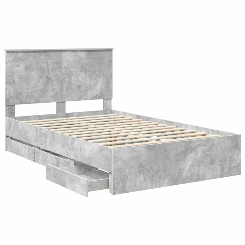 Lovos rėmas Betono pilka 135 x 190 cm Inžinerinė mediena
