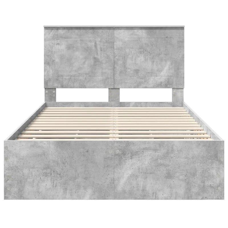 Lovos rėmas Betono pilka 135 x 190 cm Inžinerinė mediena