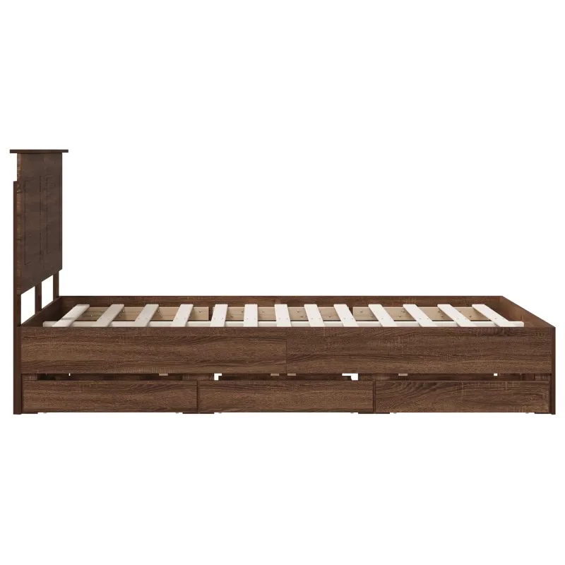 Lovos rėmas Rudas ąžuolas 135 x 190 cm Inžinerinė mediena