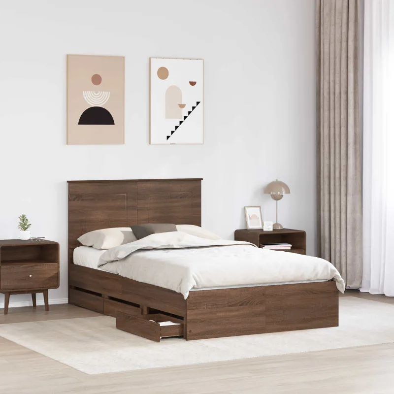 Lovos rėmas Rudas ąžuolas 120 x 190 cm Inžinerinė mediena