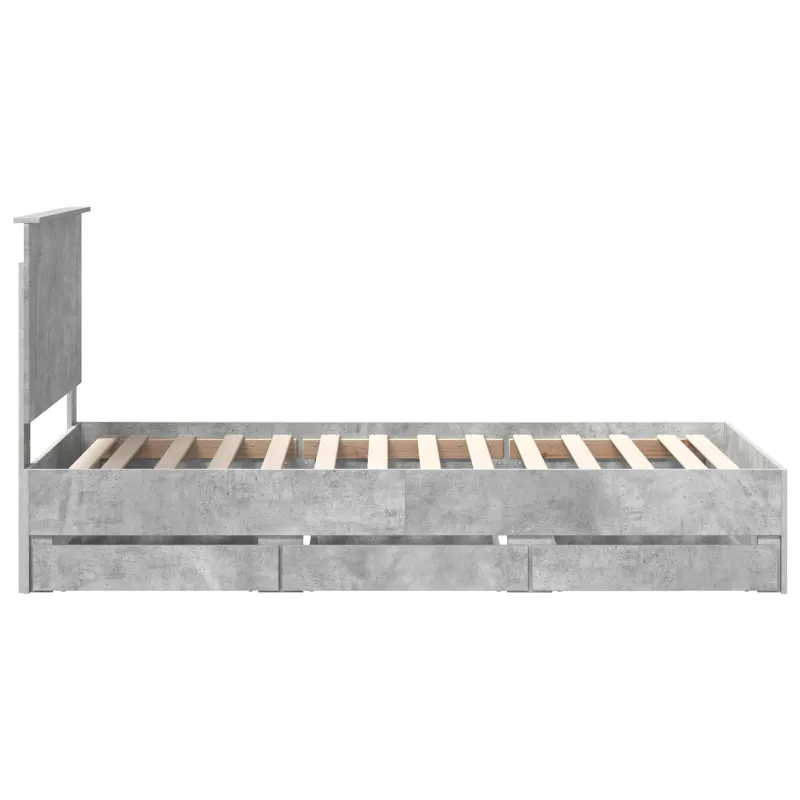 Lovos rėmas Betono pilka 90 x 200 cm Inžinerinė mediena