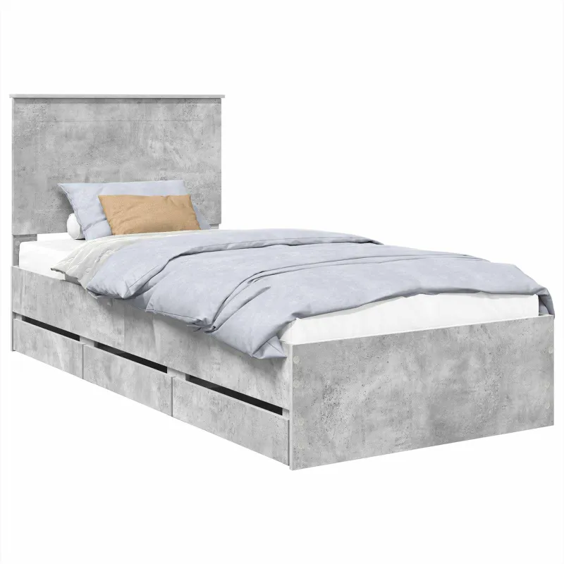 Lovos rėmas Betono pilka 75 x 190 cm Inžinerinė mediena