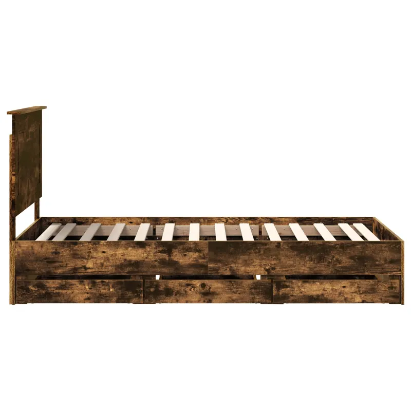 Lovos rėmas Rūkyta ąžuolas 75 x 190 cm Inžinerinė mediena