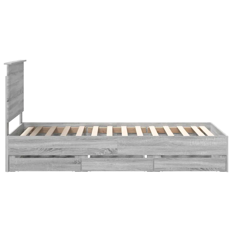 Lovos rėmas Pilkas Sonoma 75 x 190 cm Inžinerinė mediena