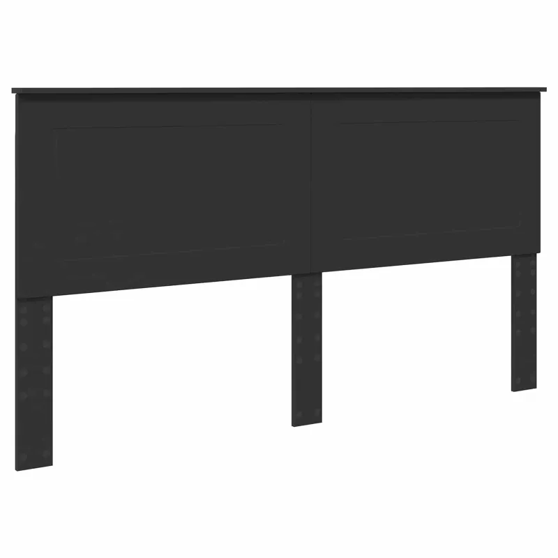 Saugos lova su galvūgalio Juoda 200 x 200 cm Apdirbta mediena