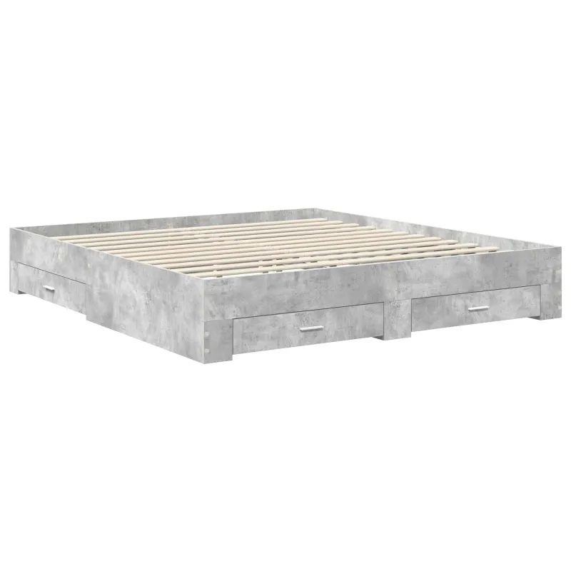 Lovos rėmas Betono pilka 200 x 200 cm Apdirbta mediena