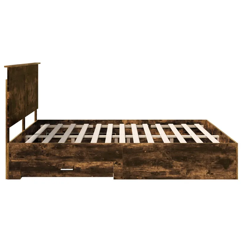 Lovos rėmas Rūkyta ąžuolas 200 x 200 cm Apdirbta mediena