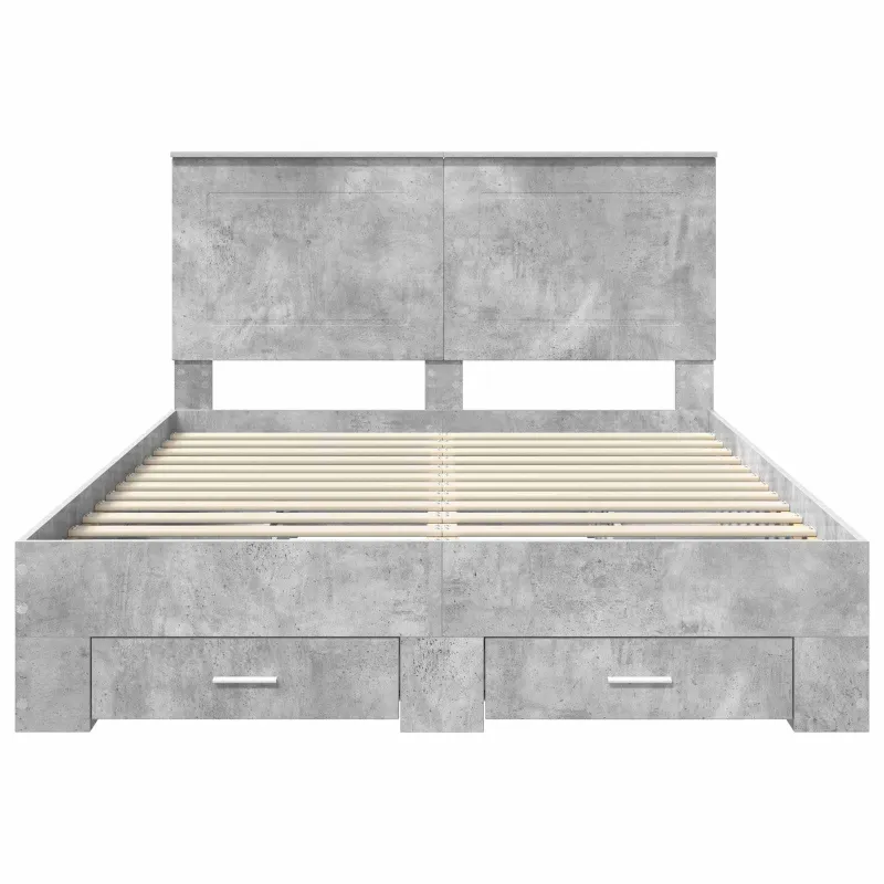 Lovos rėmas Betono pilka 150 x 200 cm Apdirbta mediena