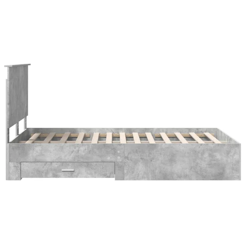 Lovos rėmas Betono pilka 135 x 190 cm Apdirbta mediena