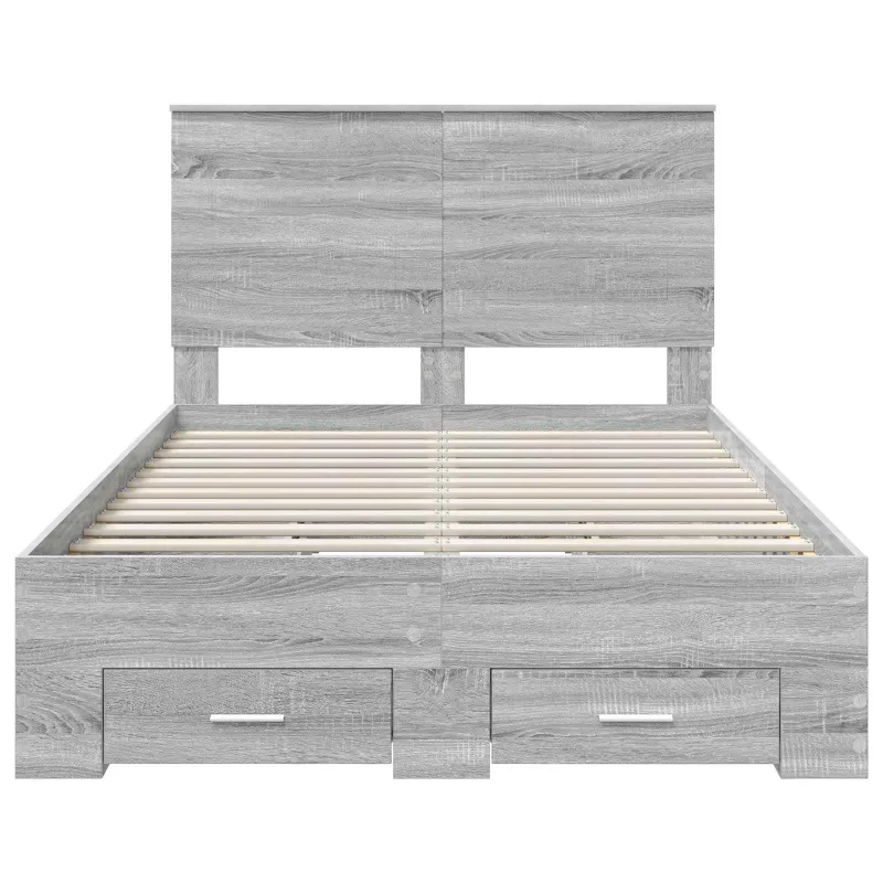 Lovos rėmas Pilkas Sonoma 120 x 190 cm Apdirbta mediena