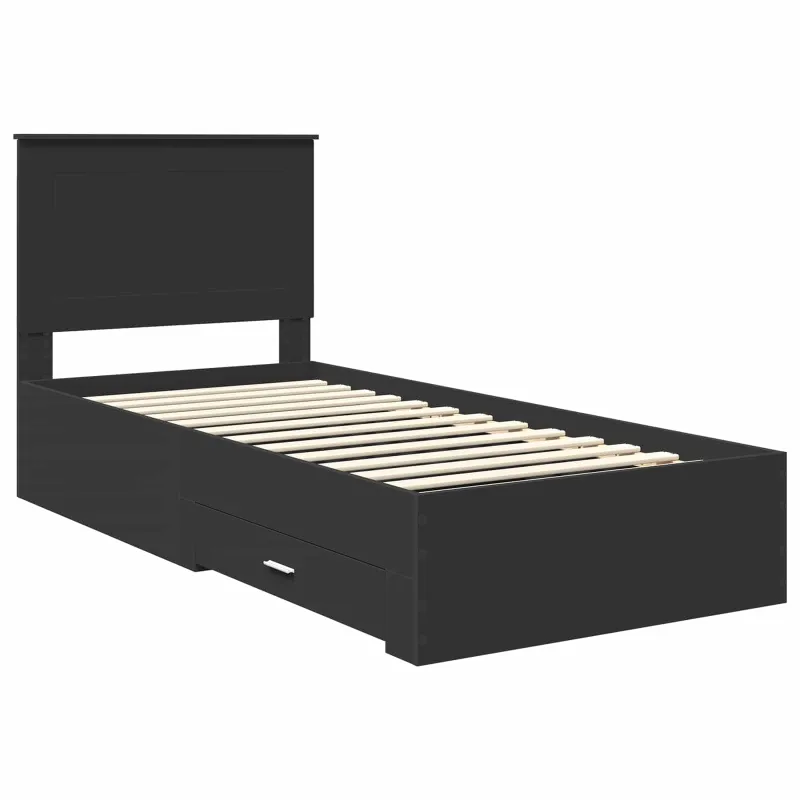 Lovos rėmas Juodas ir sidabrinis 100 x 200 cm Apdirbta mediena