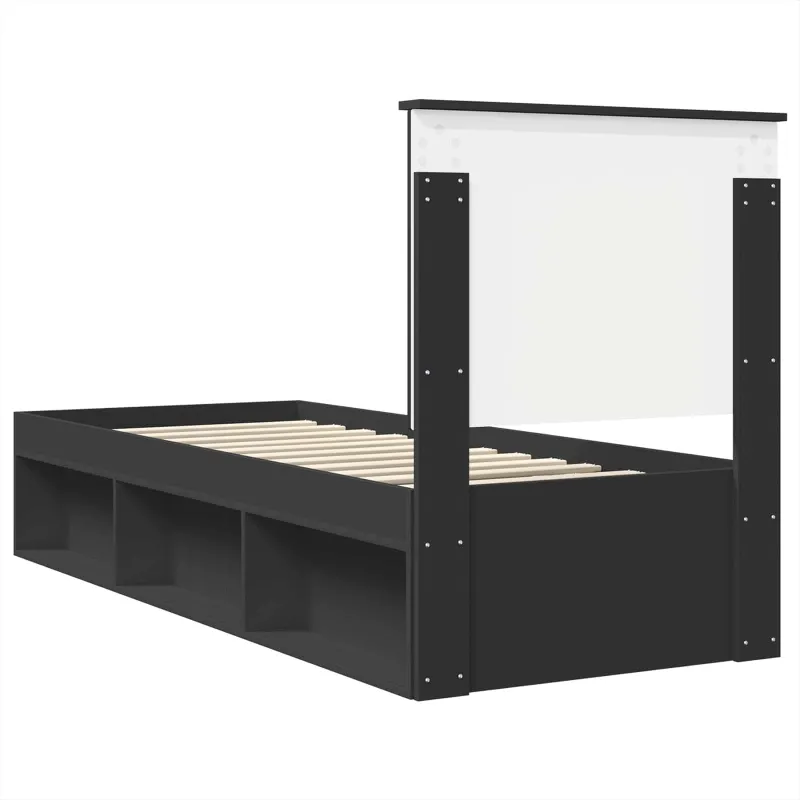 Lovos rėmas Juodas ir sidabrinis 100 x 200 cm Apdirbta mediena
