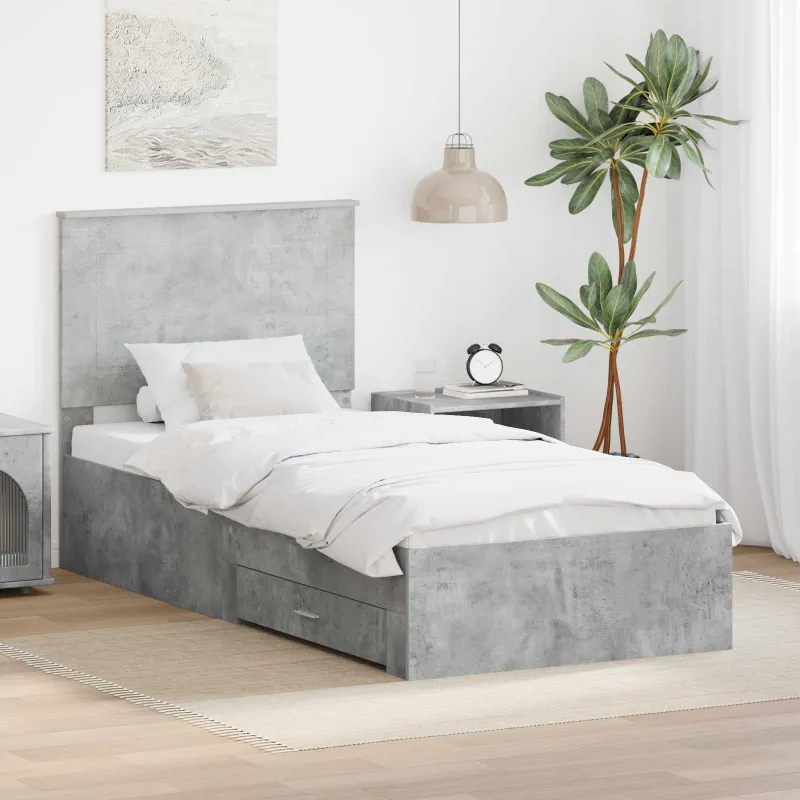 Lovos rėmas Betono pilka 100 x 200 cm Apdirbta mediena