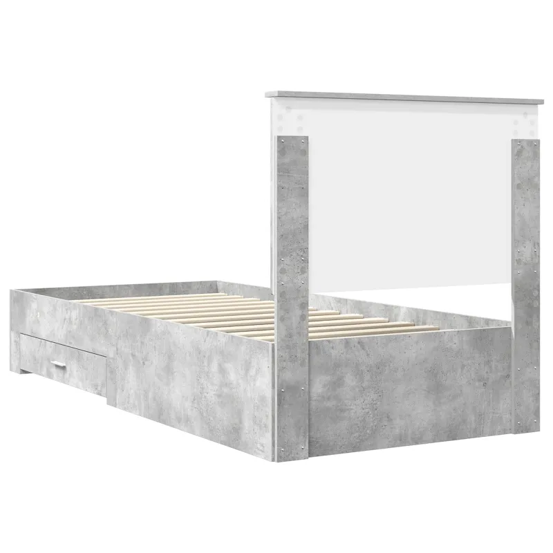 Lovos rėmas Betono pilka 100 x 200 cm Apdirbta mediena