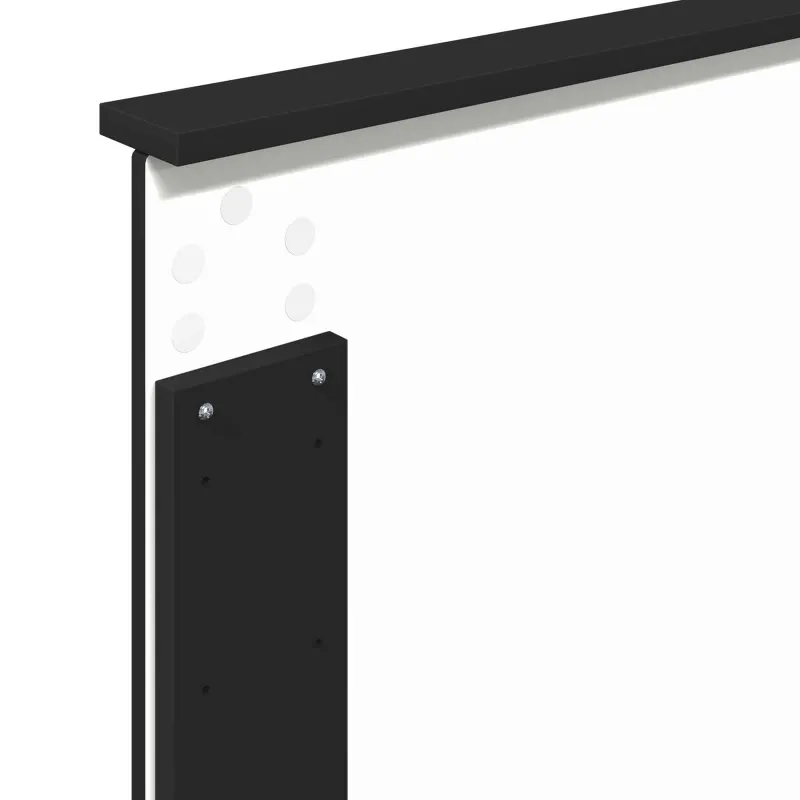Lovos rėmas Juodas ir sidabrinis 75 x 190 cm Apdirbta mediena