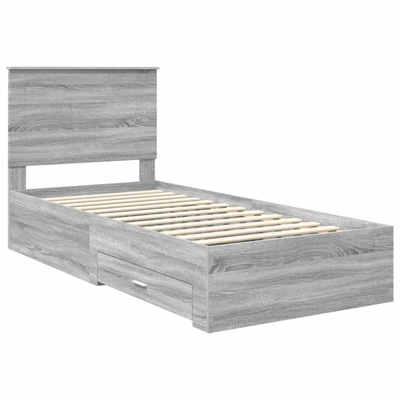 Lovos rėmas su galvūgalio Pilko Sonamos ir sidabro 75 x 190 cm