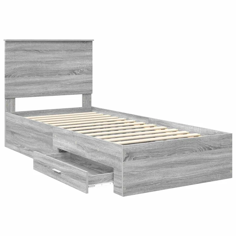 Lovos rėmas su galvūgalio Pilko Sonamos ir sidabro 75 x 190 cm