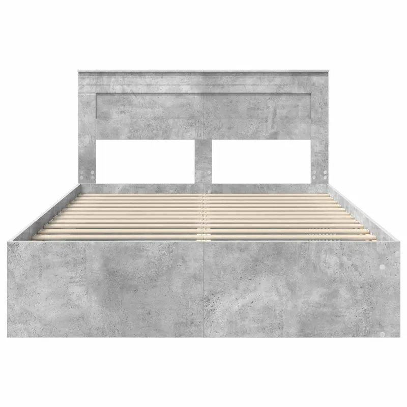 Lovos rėmas Betoninė 160 x 200 cm Kietos pušies mediena
