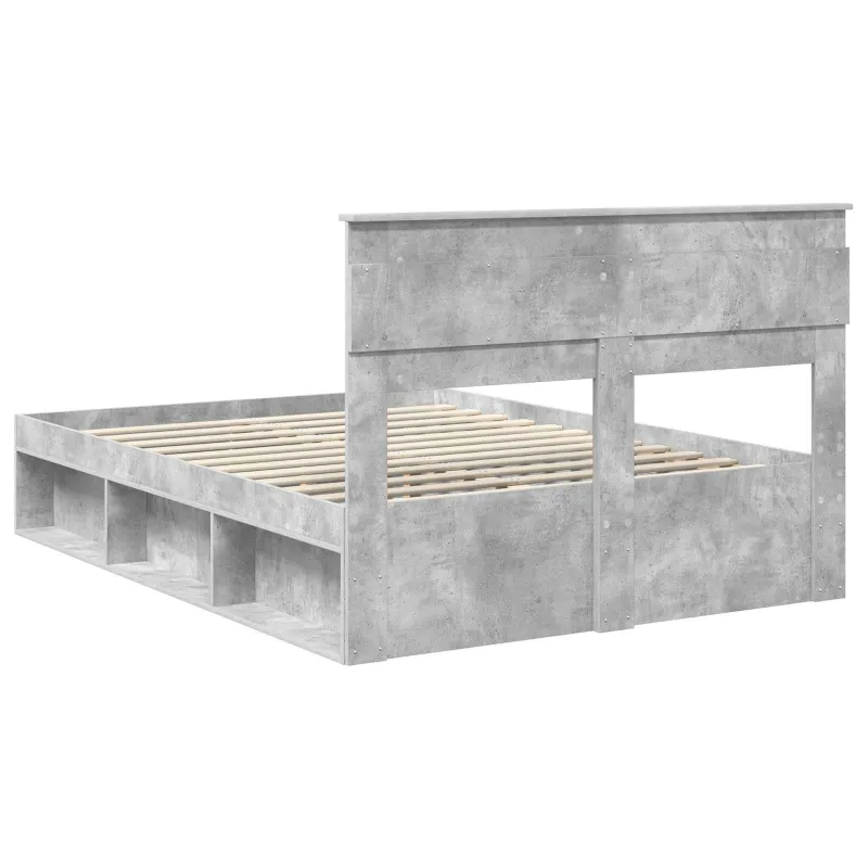 Lovos rėmas Betoninė 160 x 200 cm Kietos pušies mediena
