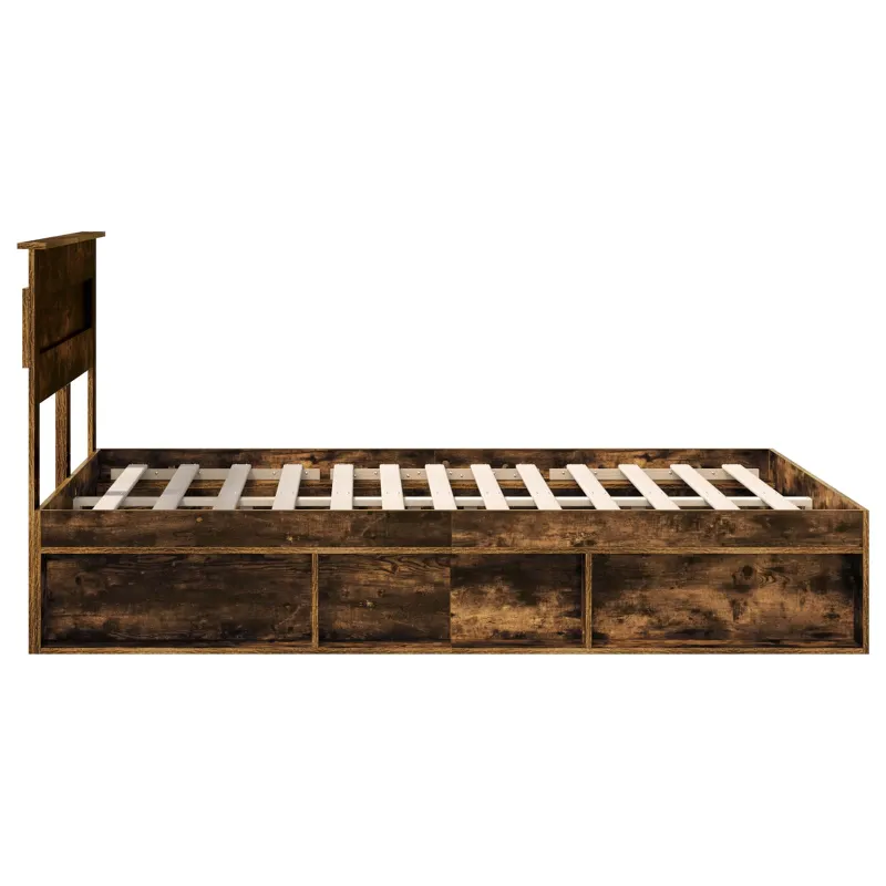 Lovos rėmas Rūkyta ąžuolas 150 x 200 cm Kietos pušies mediena