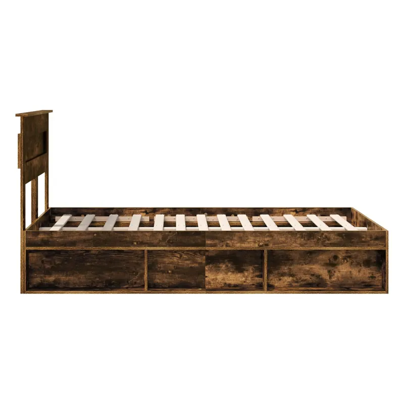 Lovos rėmas Rūkyta ąžuolas 135 x 190 cm Kietos pušies mediena
