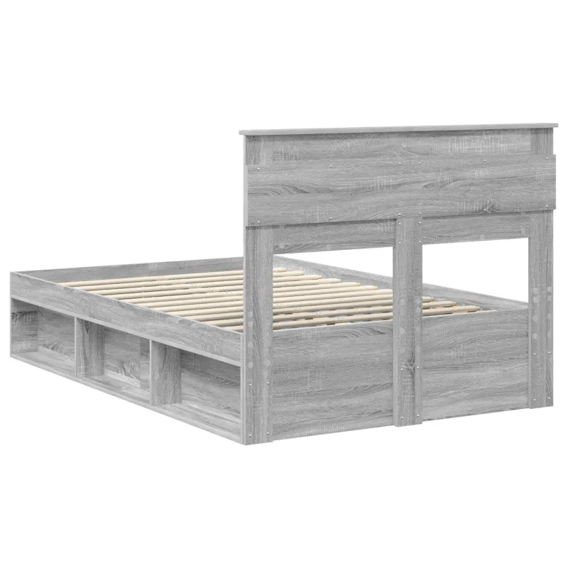 Lovos rėmas Pilkas Sonoma 135 x 190 cm Kietos pušies mediena