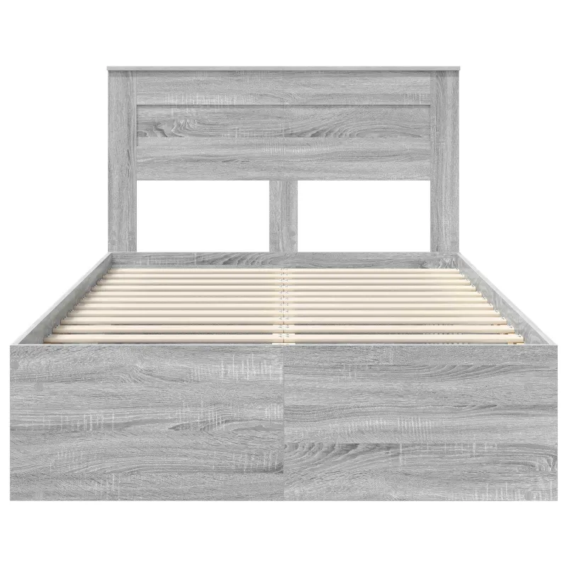 Lovos rėmas Pilkas Sonoma 120 x 190 cm Kietos pušies mediena