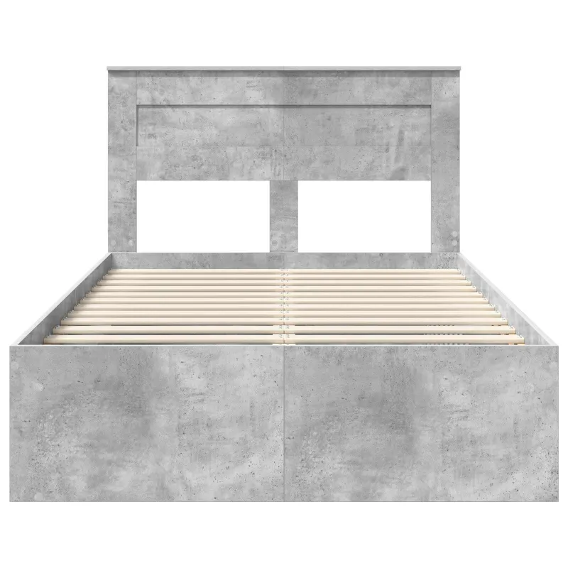 Lovos rėmas Betoninė 120 x 200 cm Kietos pušies mediena