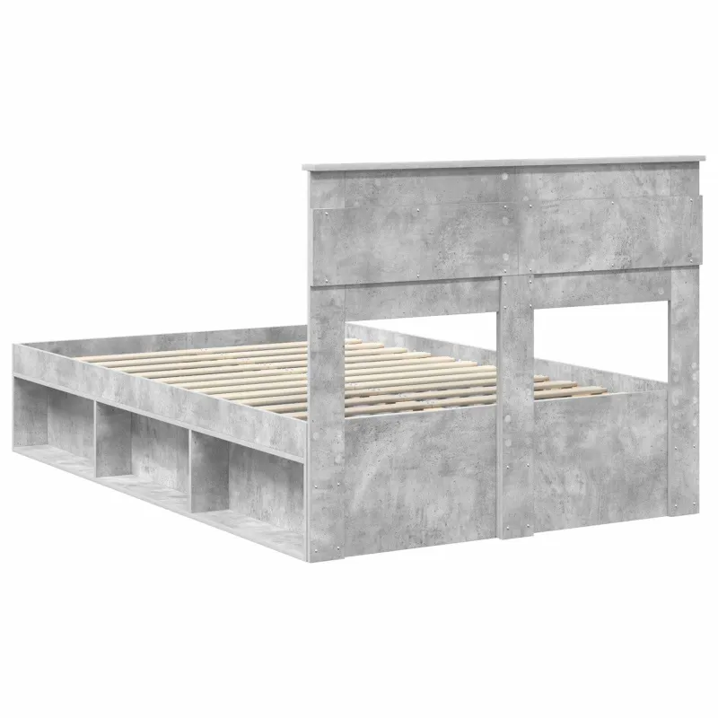 Lovos rėmas Betoninė 120 x 200 cm Kietos pušies mediena