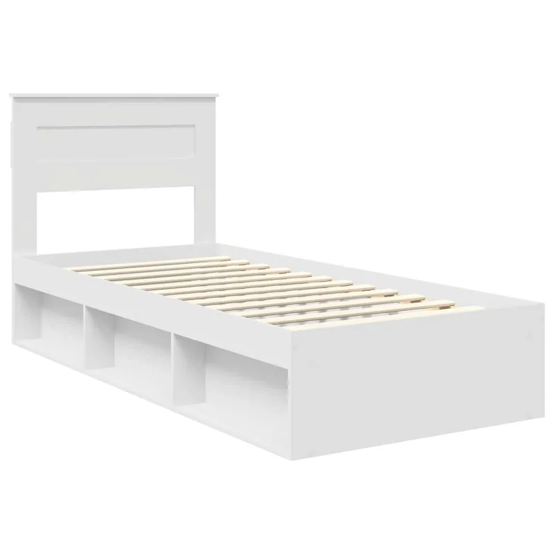 Lovos rėmas Balta 100 x 200 cm Kietos pušies mediena