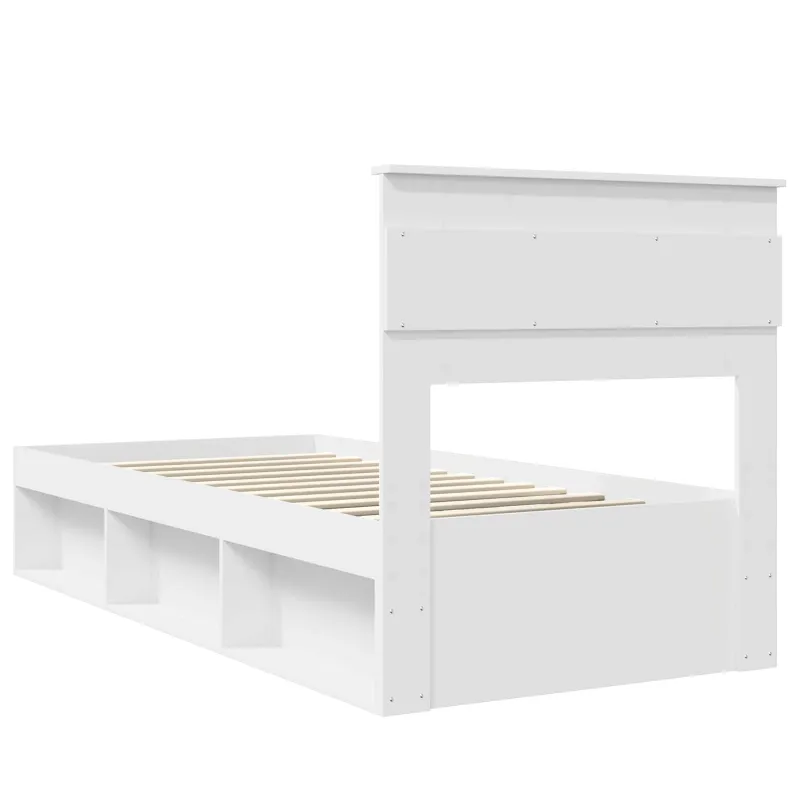 Lovos rėmas Balta 100 x 200 cm Kietos pušies mediena