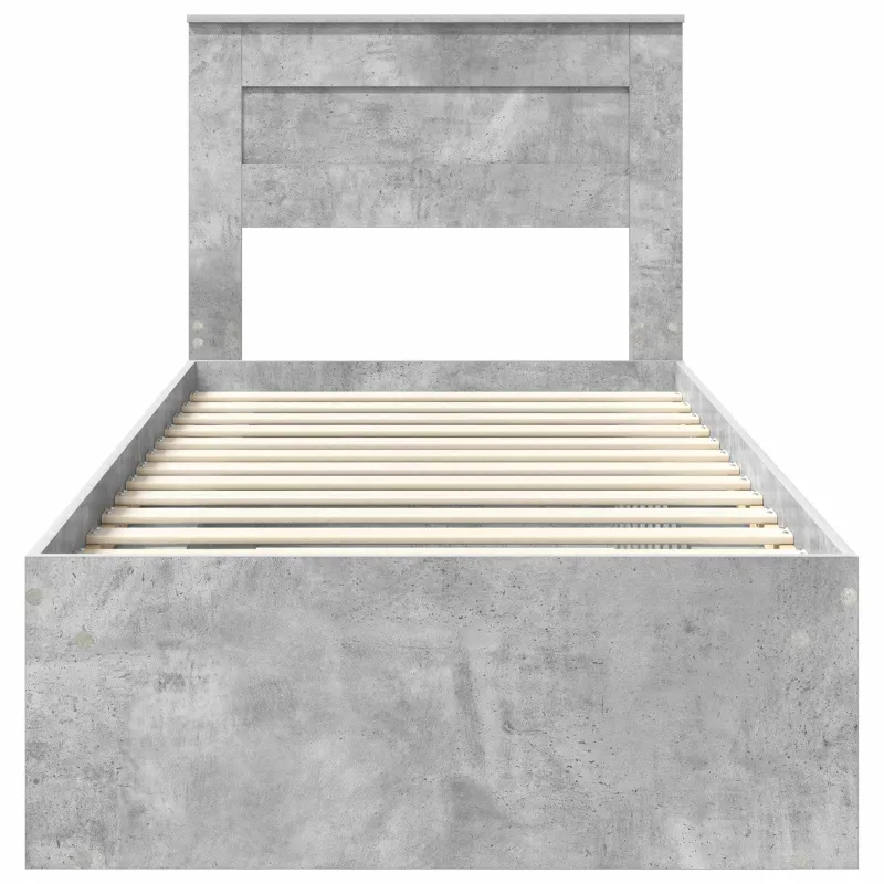 Lovos rėmas Betoninė 90 x 200 cm Kietos pušies mediena