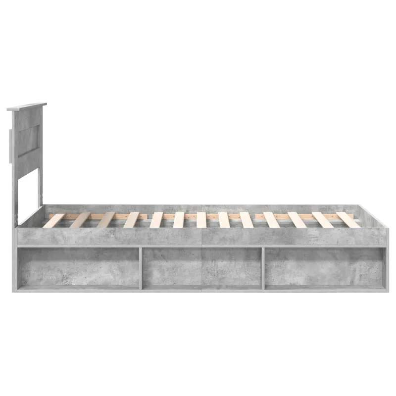 Lovos rėmas Betoninė 90 x 200 cm Kietos pušies mediena