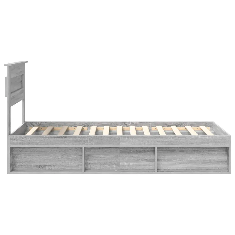 Lovos rėmas Pilkas Sonoma 90 x 200 cm Kietos pušies mediena