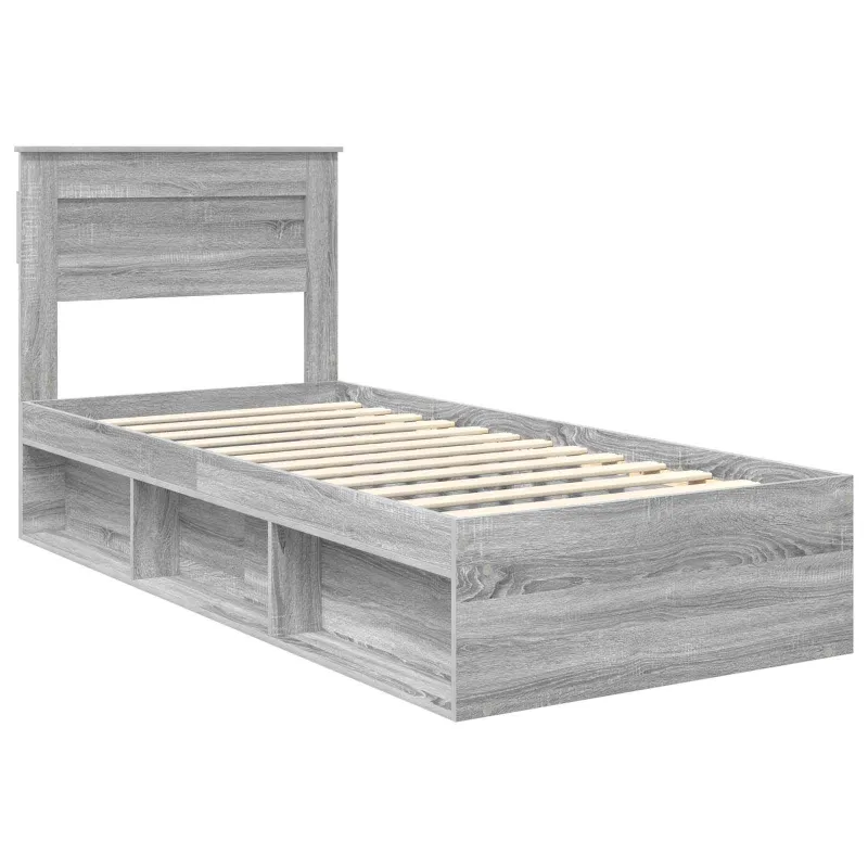 Lovos rėmas Pilkas Sonoma 75 x 190 cm Kietos pušies mediena