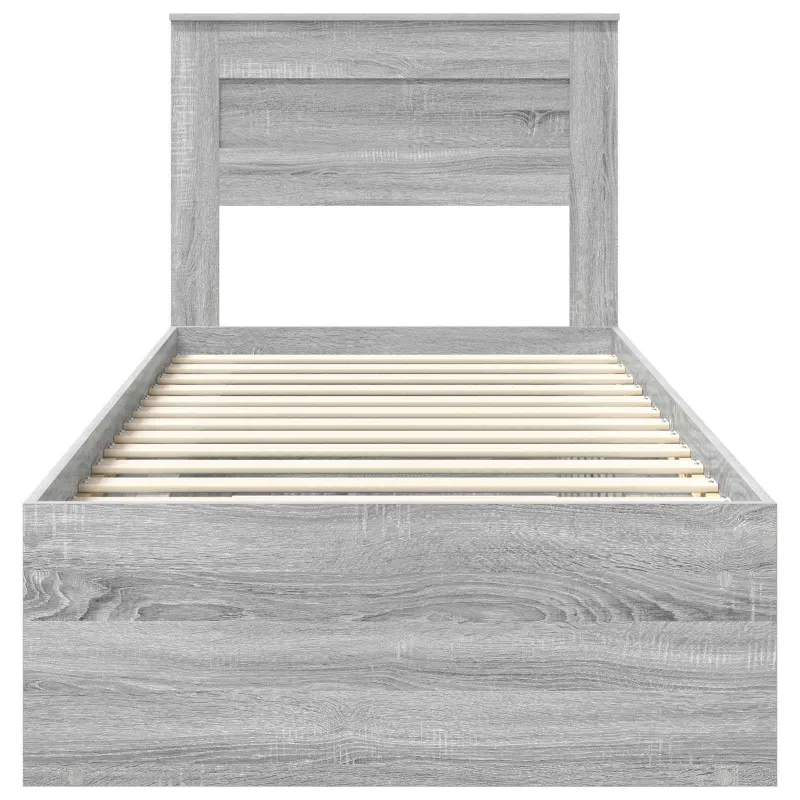 Lovos rėmas Pilkas Sonoma 75 x 190 cm Kietos pušies mediena